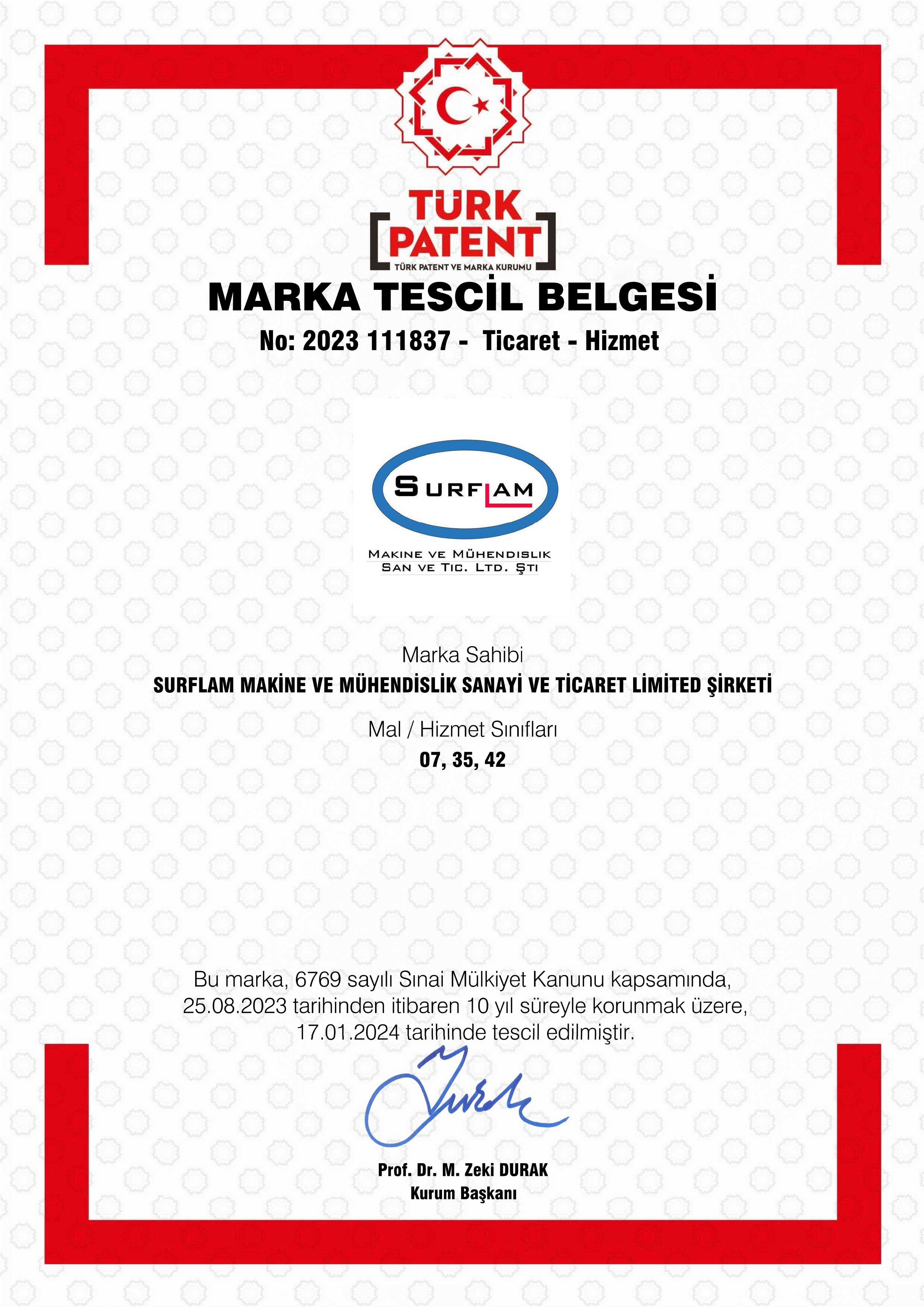 Registration Certificate